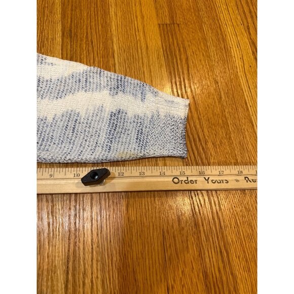 Sioni Womens Blue & White Striped Knit Sweater L Acrylic Polyester - Picture 7 of 8